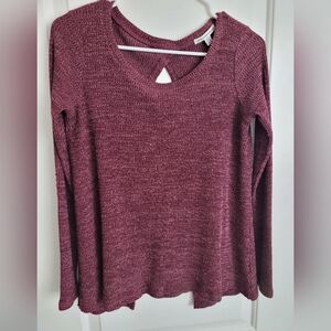 Long sleeve shirt with open back